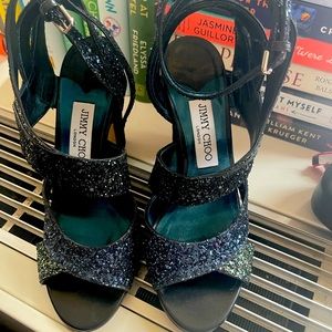 Glitter Jimmy Choo party shoes